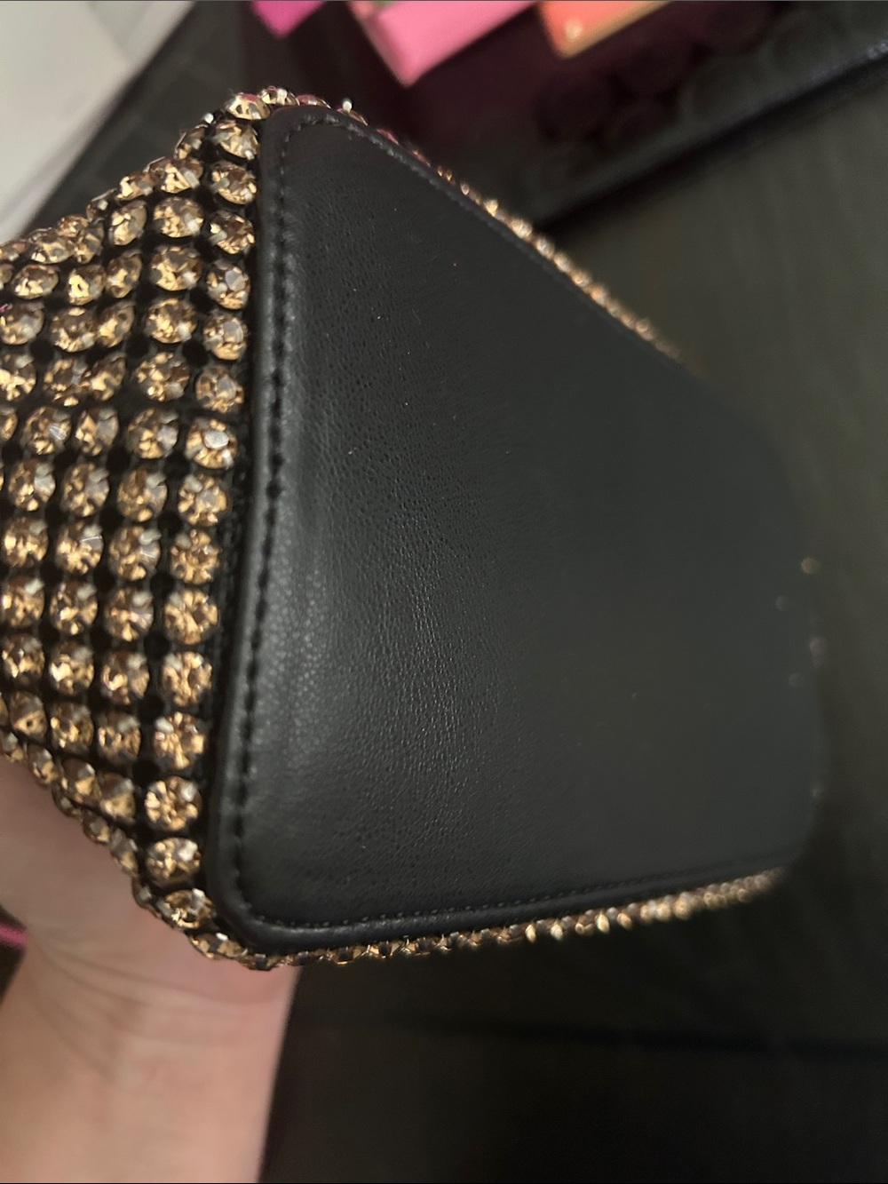 REISS Leah Crystal Bracelet Pouch Bag in Gold - Picture 11 of 12